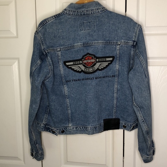 Harley Davidson 100th Anniversary Denim Jacket - Picture 4 of 6